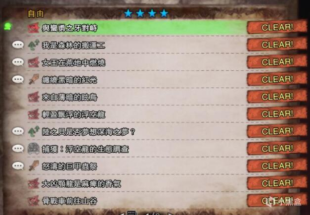 怪物猎人 世界 全自由任务清理指南