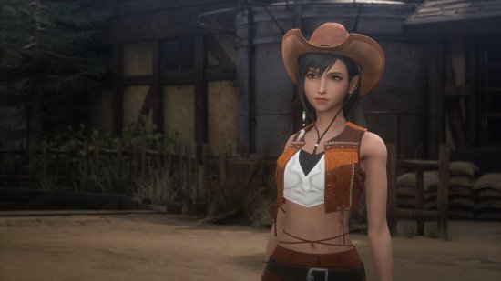 《最終幻想7：重製版》官方分享蒂法最新藝術圖！西部牛仔風美女