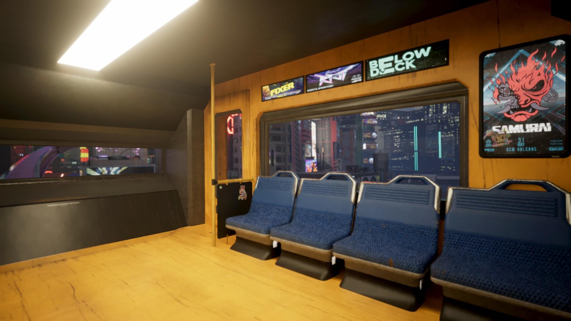《賽博朋克2077》新MOD 完善地鐵MOD車廂內部環境