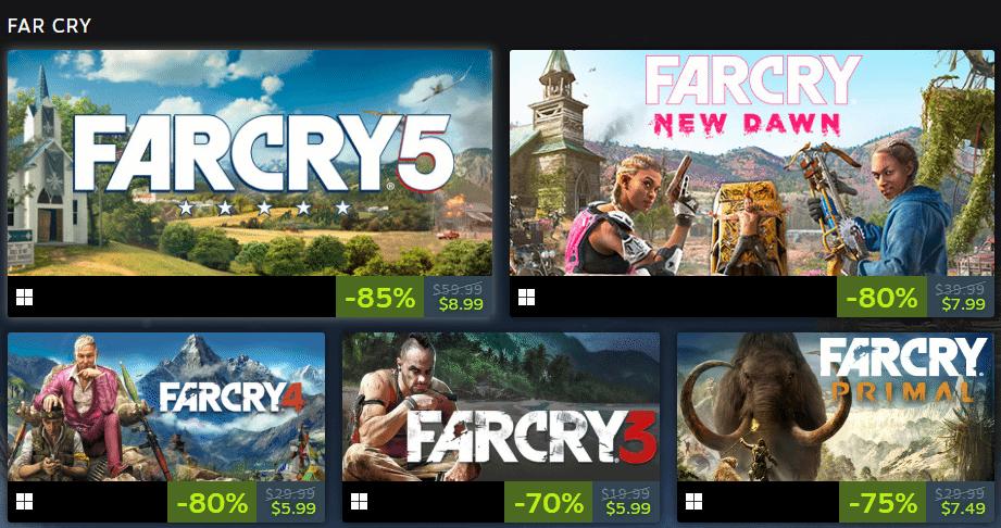 育碧Steam大规模特卖：《刺客信条》《孤岛惊魂》系列最低2折