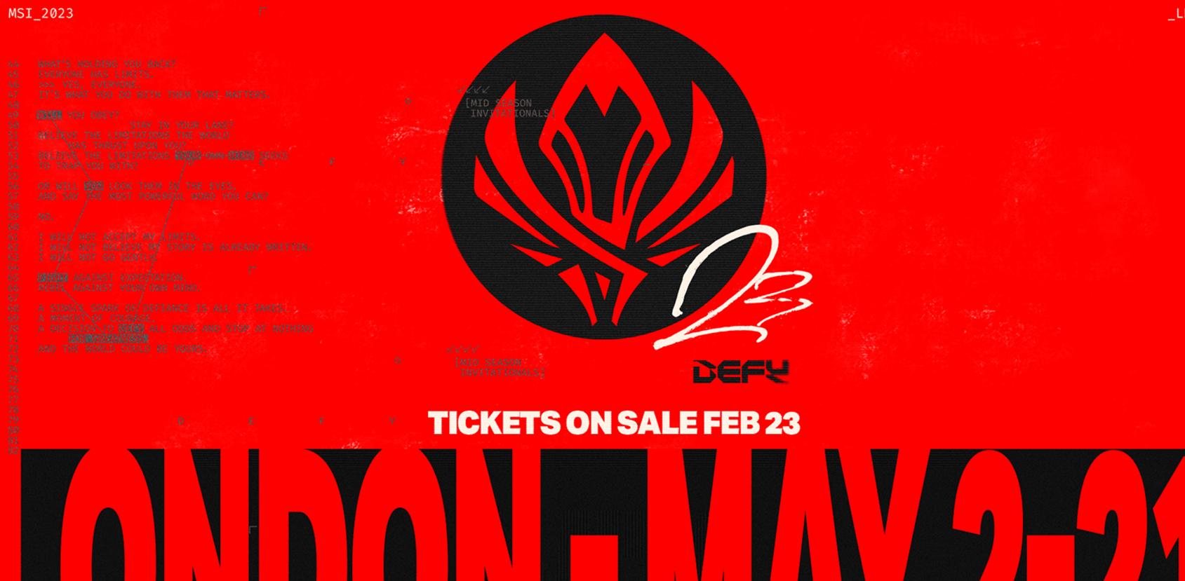 《英雄聯盟》2023 MSI淘汰賽抽籤結果公佈 9號開打